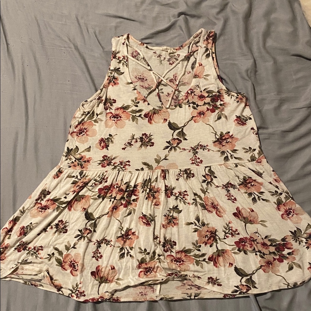 Floral Sleeveless shirt